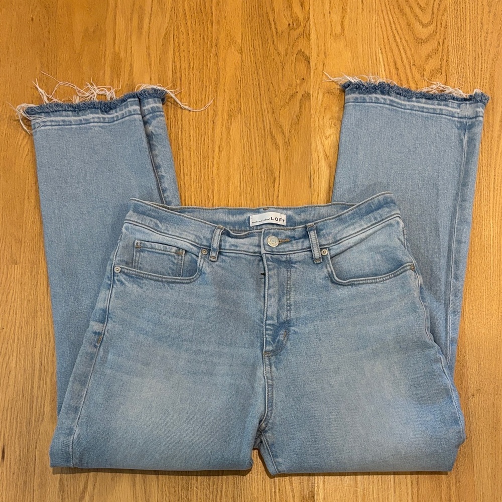 LOFT  Light Blue The Kick Crop Cropped Jeans